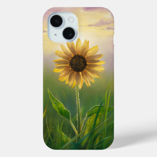 Glühende Sonnenblume auf grasbedecktem Feld Case-Mate iPhone Hülle