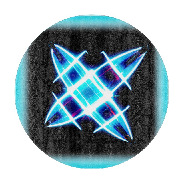 Glühende Sternmuster. Jetzt kaufen Schneidebrett (Vorderseite)