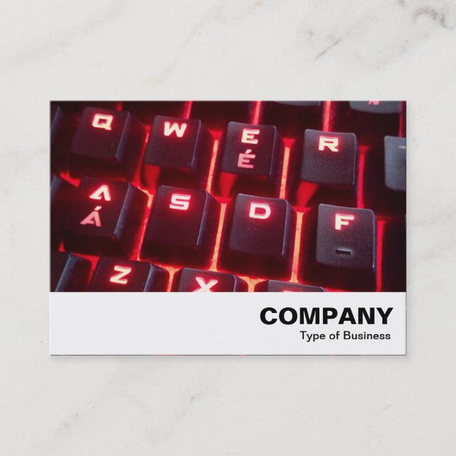 Glühende Tastatur Visitenkarte (Vorderseite)