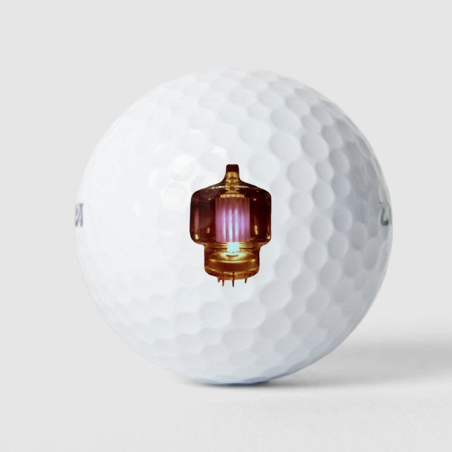 Glühende Transmitter Vakuumröhre Golfball (Vorderseite)