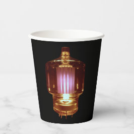 Glühende Transmitter Vakuumröhre Pappbecher