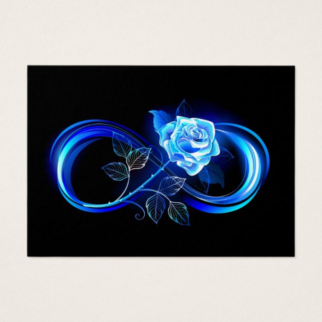 Glühende Unendlichkeit mit blauer Rose (Vorderseite)