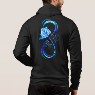Glühende Unendlichkeit mit blauer Rose Hoodie