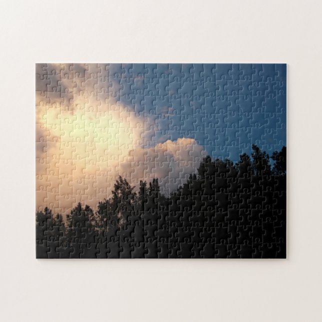 Glühende Wolken Puzzle (Horizontal)