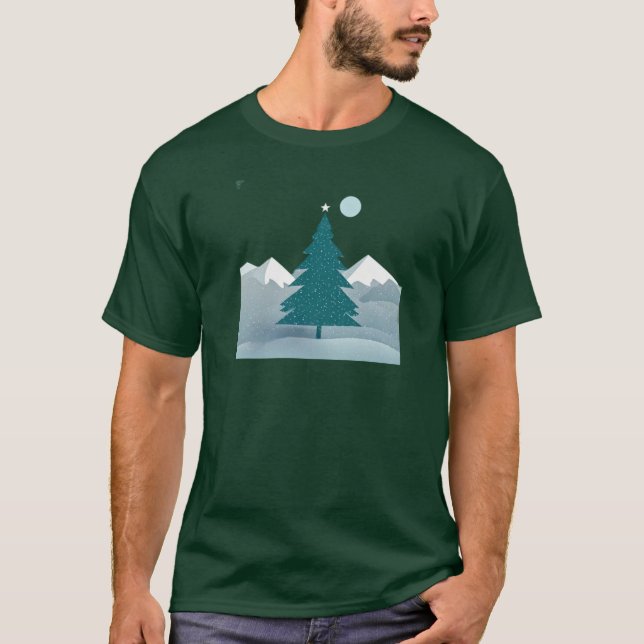 Glühender Berg: Ein Minimalistisches Winter-WondeT T-Shirt (Vorderseite)