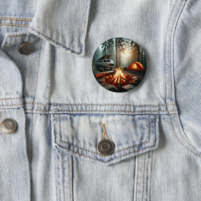 Glühender Campfire Adventure Button (Beispiel)