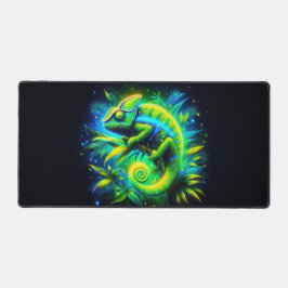 Glühender Chameleon, Augen fangende Neontiere Schreibtischunterlage