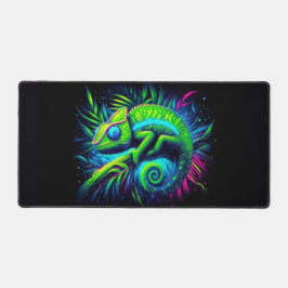 Glühender Chameleon, Augen fangende Neontiere Schreibtischunterlage