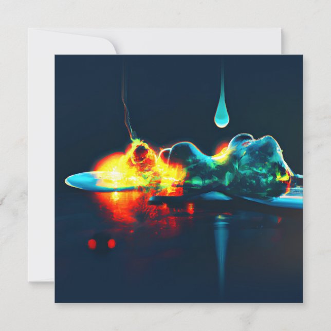 Glühender flüssiger Tropfen (Vorderseite)