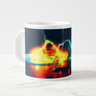 Glühender flüssiger Tropfen Jumbo-Tasse