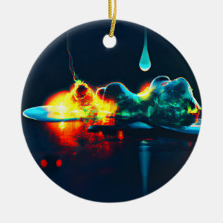 Glühender flüssiger Tropfen Keramik Ornament