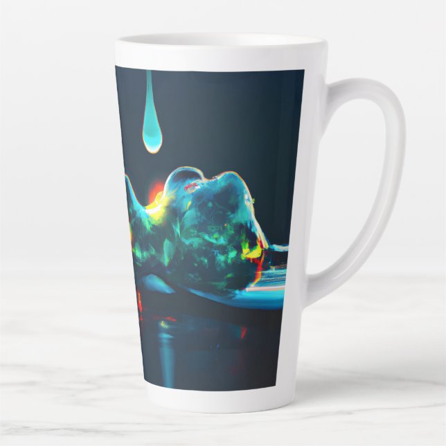 Glühender flüssiger Tropfen Milchtasse (Rechts)