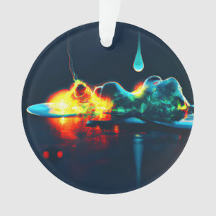 Glühender flüssiger Tropfen Ornament