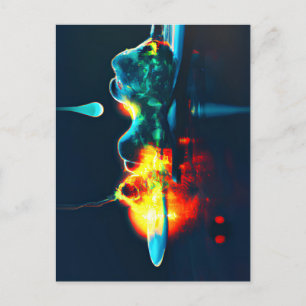 Glühender flüssiger Tropfen Postkarte