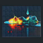 Glühender flüssiger Tropfen Puzzle<br><div class="desc">Kunstwerk von Brady Arnold</div>