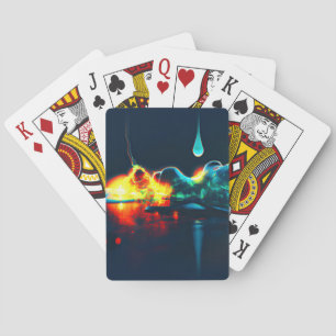 Glühender flüssiger Tropfen Spielkarten