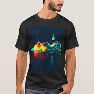 Glühender flüssiger Tropfen T-Shirt