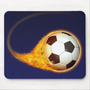 Glühender Fußball-Fußball Mousepad