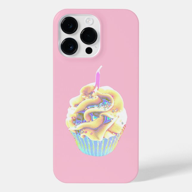 Glühender Glam Cupcake iPhone Hülle (Rückseite)