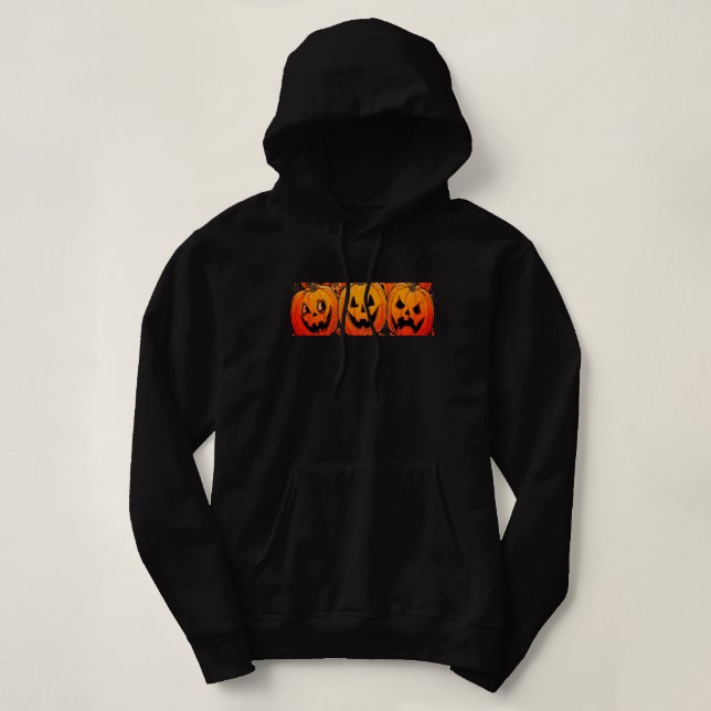 Glühender Jack-o’-Lantern Comfort Hoodie (Design vorne)