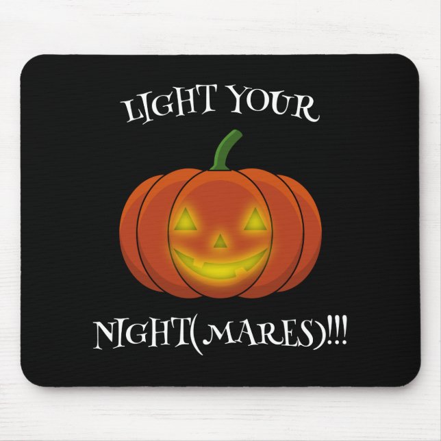Glühender Jack-o'-Lantern - Licht in deine Albträu Mousepad (Vorne)