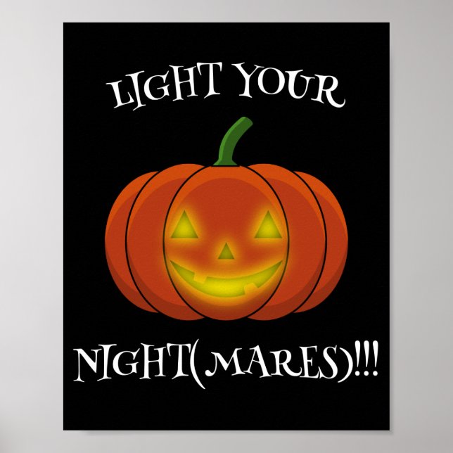 Glühender Jack-o'-Lantern - Licht in deine Albträu Poster (Vorne)