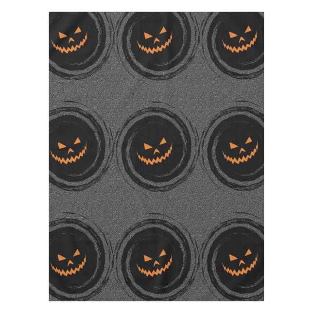 Glühender Jack O'Lantern Halloweens in einem Tischdecke (Vorderseite)
