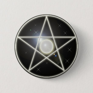 Glühender Knopf des Pentagram-1 Button