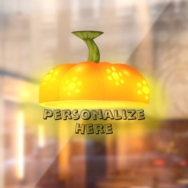 Glühender Kürbisfall niedlich Fensteraufkleber (Blatt 2)