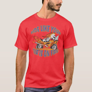 Glühender Motorrad-Schädel T-Shirt