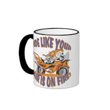 Glühender Motorrad-Schädel