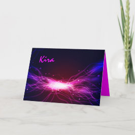Glühender Neon-Stern-Bar-Schläger Mitzvah danken Dankeskarte