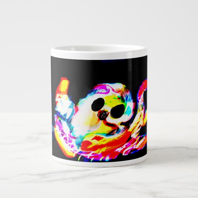 Glühender Oktopus Sommer Jumbo-Tasse (Vorderseite)