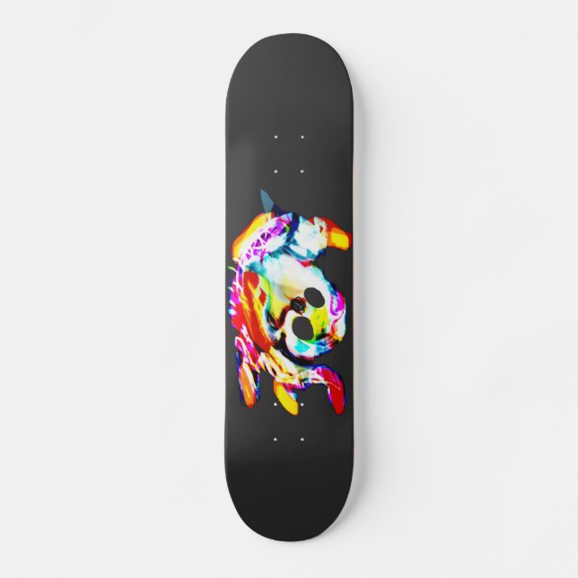 Glühender Oktopus Sommer Skateboard (Vorderseite)