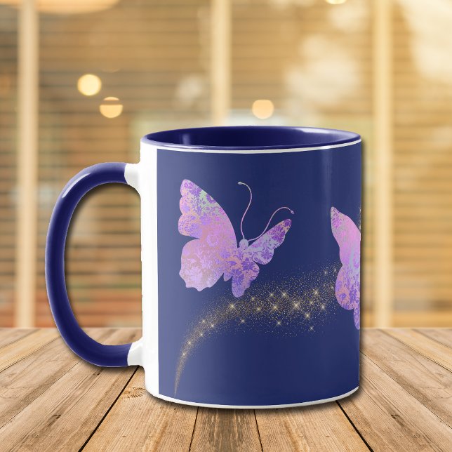 Glühender Pattern Butterfly Personalisiert Tasse (Von Creator hochgeladen)