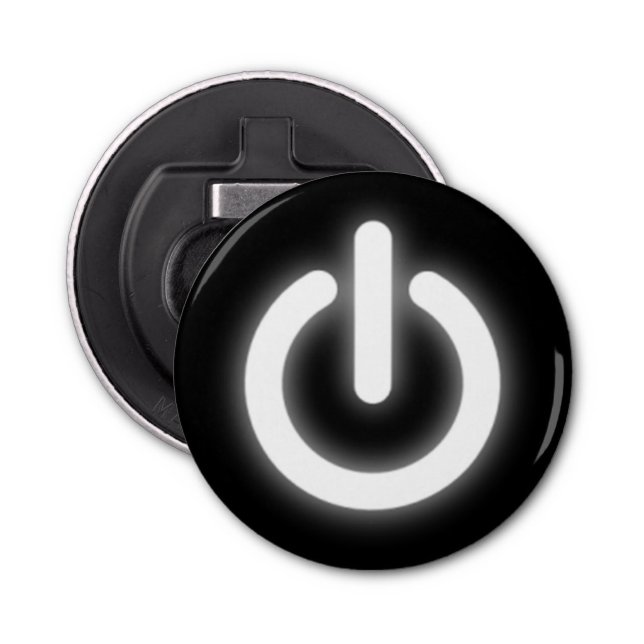 Glühender Power auf Symbolfunny Flaschenöffner (Vorderseite)