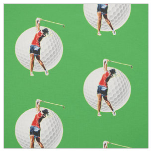 Glühender psychedelischer Golf-Spieler mit Ball Stoff