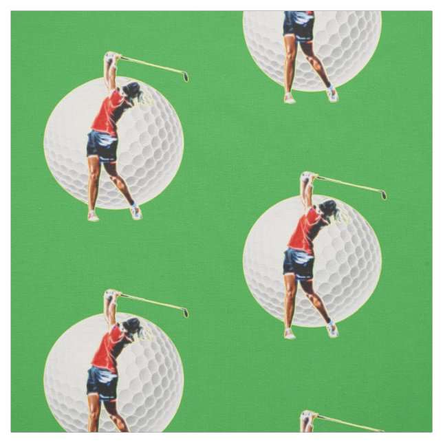 Glühender psychedelischer Golf-Spieler mit Ball Stoff (Muster)