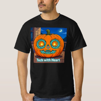 Glühender Schaltkreis-Kürbis - Herren Kurzarm T-Sh T-Shirt