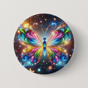 Glühender Schmetterling Button