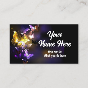 Glühender Schmetterling im Dunkeln Visitenkarte
