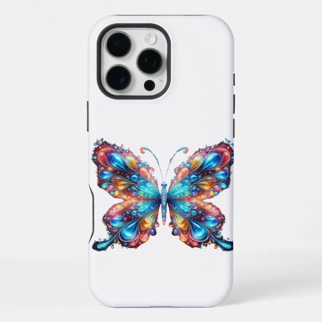 Glühender Schmetterling iPhone Hülle (Rückseite)
