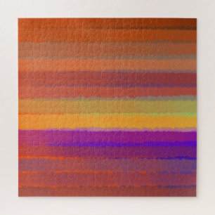 Glühender Sonnenaufgang salziger Pop der Farbkunst Puzzle