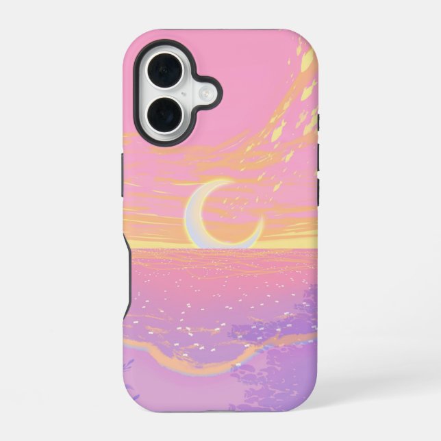 Glühender Sonnenuntergang  iPhone 16 Hülle (Rückseite)
