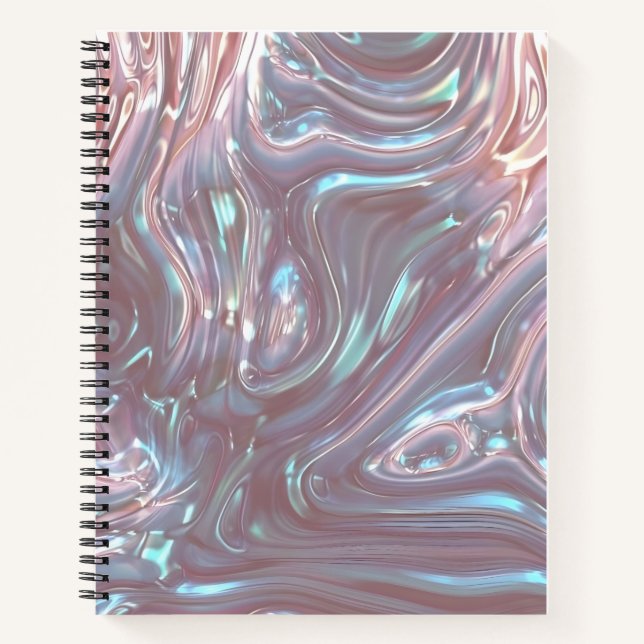 Glühender Swirl: Ein flüssiger Traum Notizbuch (Vorderseite)