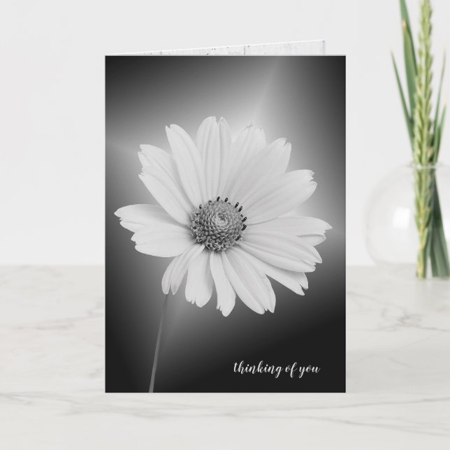 glühender weißer Kosmos, der an dich denkt Karte (Vorderseite)