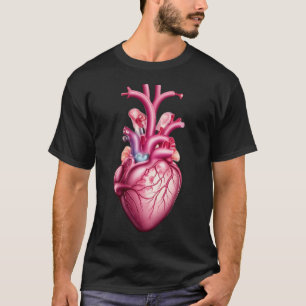 glühendes anatomisches Herz T-Shirt