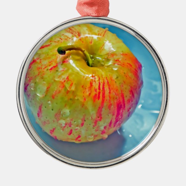 Glühendes Apple Ornament Aus Metall (Vorne)