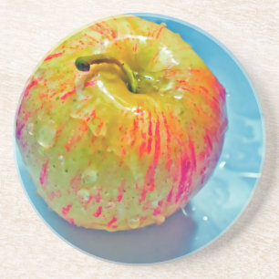 Glühendes Apple Sandstein Untersetzer