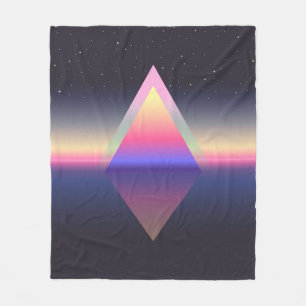 Glühendes Dreieck. Ätherum-Konzept. futuristische Fleecedecke